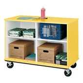 Counter-Height Mobile Shelf Storage Cabinet
